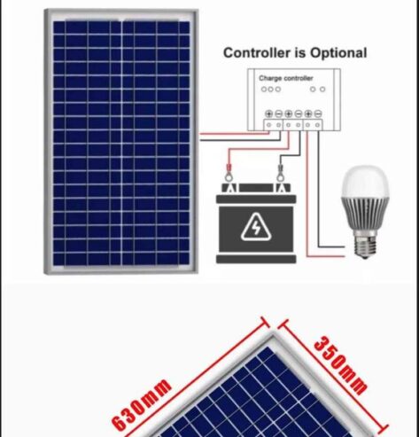 30W Solar Panel Poly 18V Solar Cell Panel ( 350 x 630 x 23 mm ) Panel only