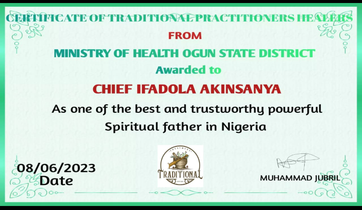 The Most Powerful Spiritual Herbalist Man In Nigeria